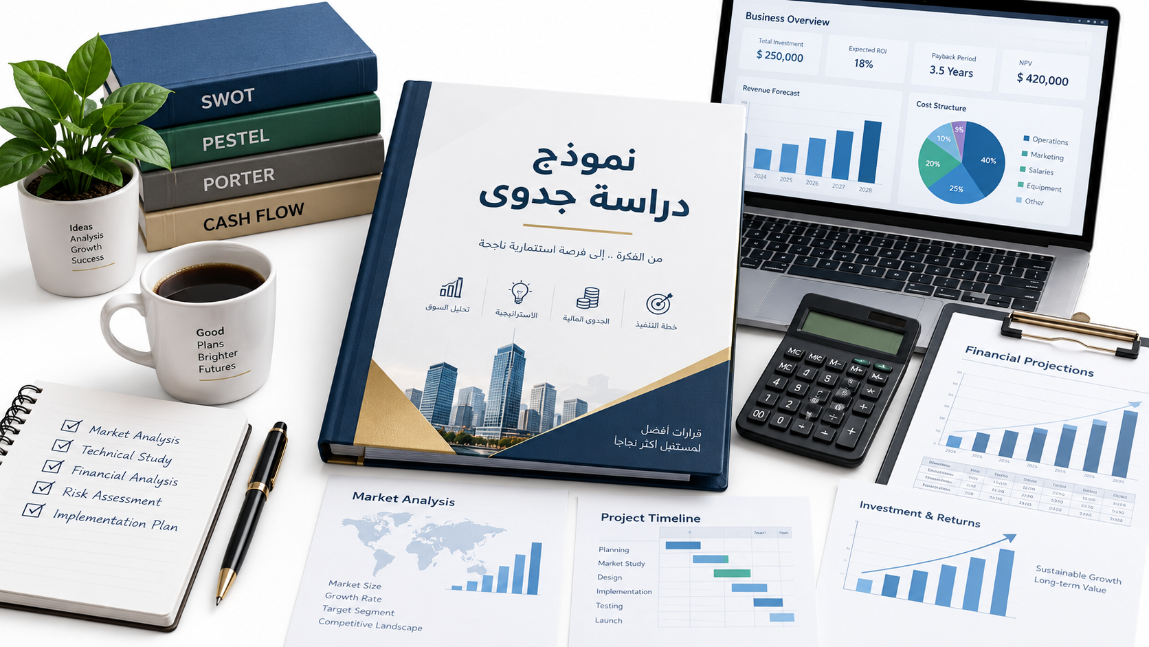 نموذج دراسة جدوى: دليل عملي لبناء دراسة احترافية للمشروع